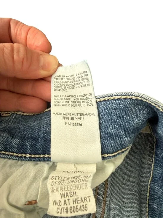 MOTHER Jean Shorts- Undone Hem Weekender in Wild Heart- 28- converted to shorts! - Picture 7 of 12